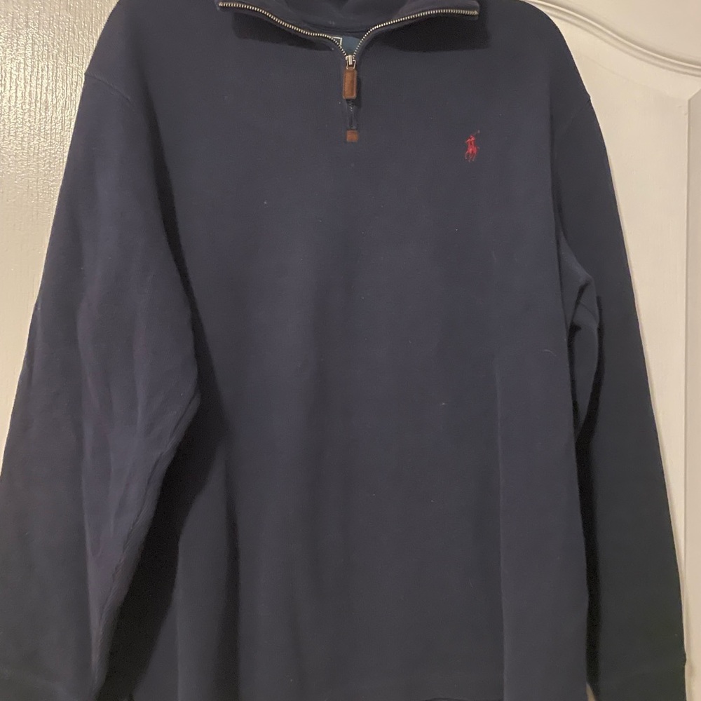 Ralph Lauren Navy Half-Zip Sweater
